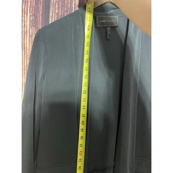 BCBGMAXAZRIA WOMEN Cardigan SHAWL COLLAR OPEN JACKET BLACK Sz Small - Picture 6 of 7
